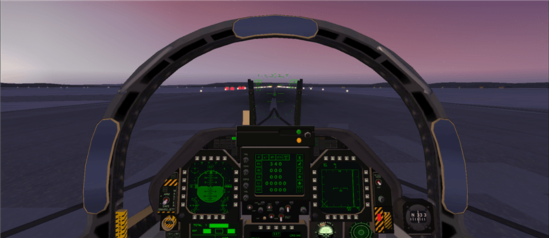 Cockpit der Boeing F-18 Super Hornet