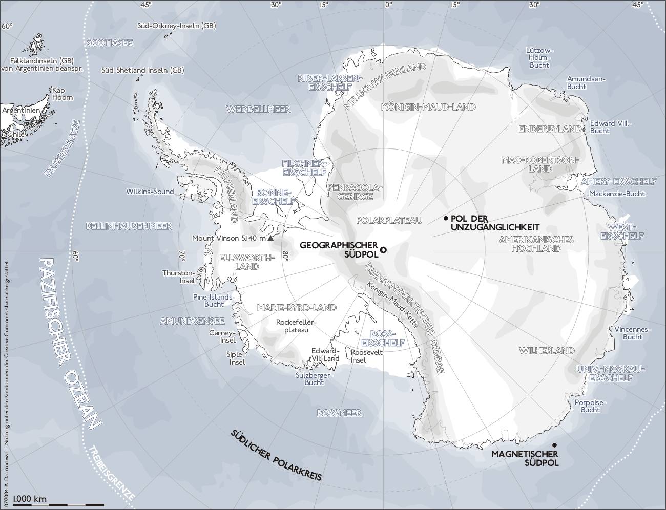 Karte der Antarktis (CC BY-SA 2.0)